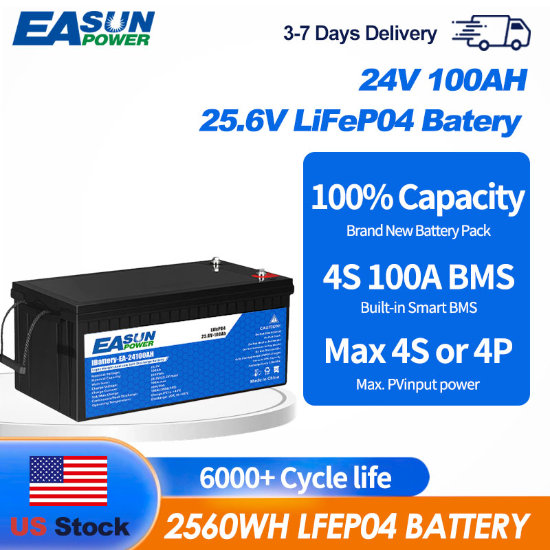 Grid Tie Inverter Limiter 2000W - Литиевая батарея Easun Power 24В 100Ач