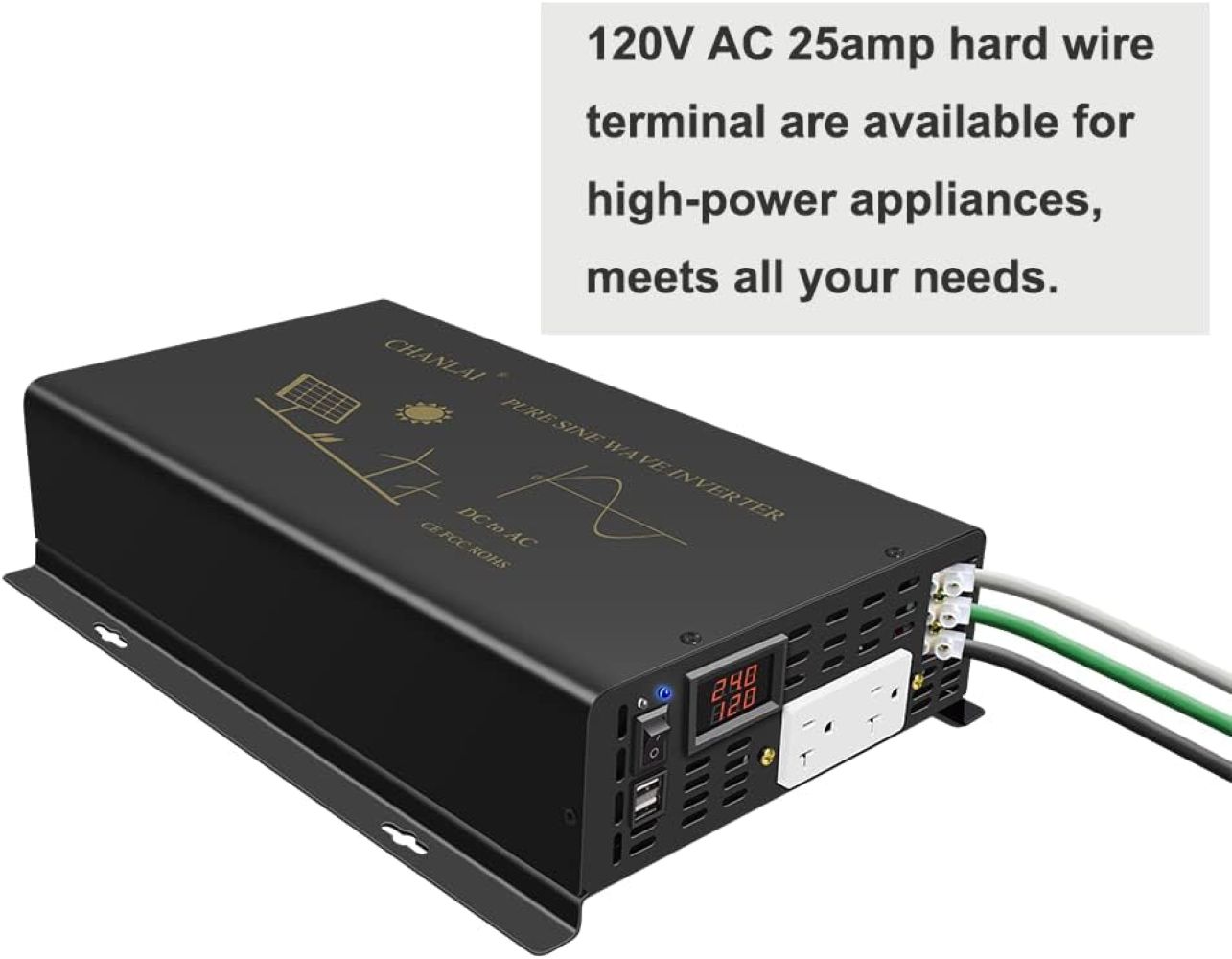 Инвертор солнечной энергии с ч – обзор и цена Inverter Pure Sine Wave 60Hz 120V 3000W